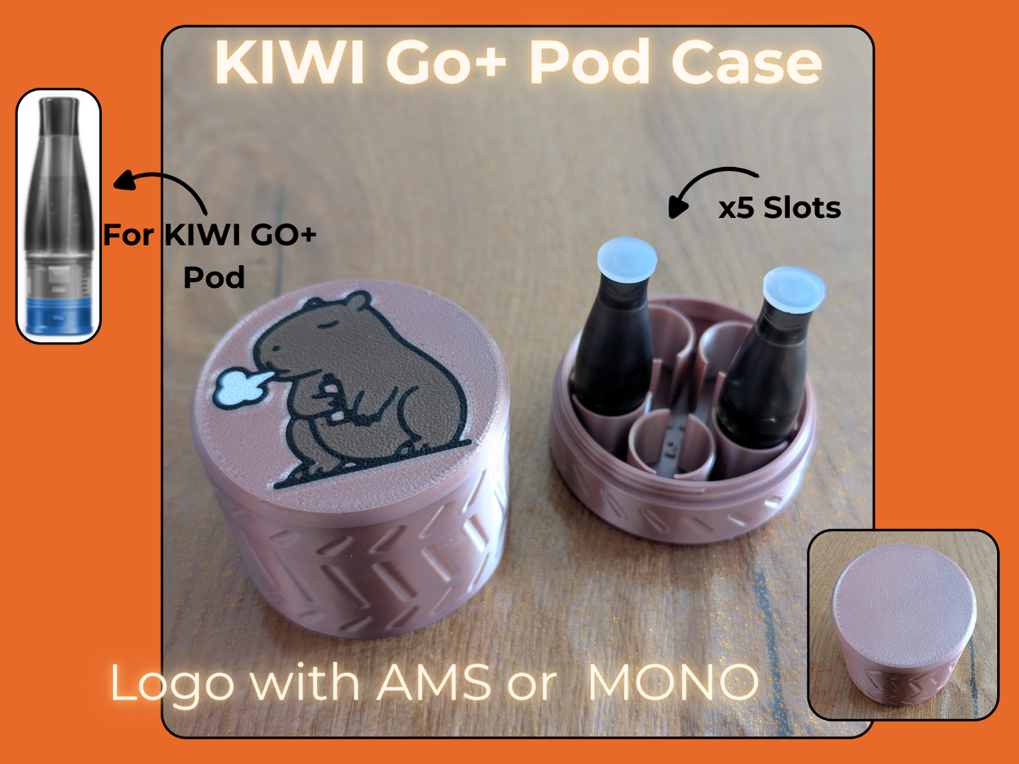 KIWI Go+ Pod Case (with Capibara)