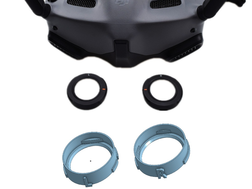 DJI Integra goggles corrective lenses holders