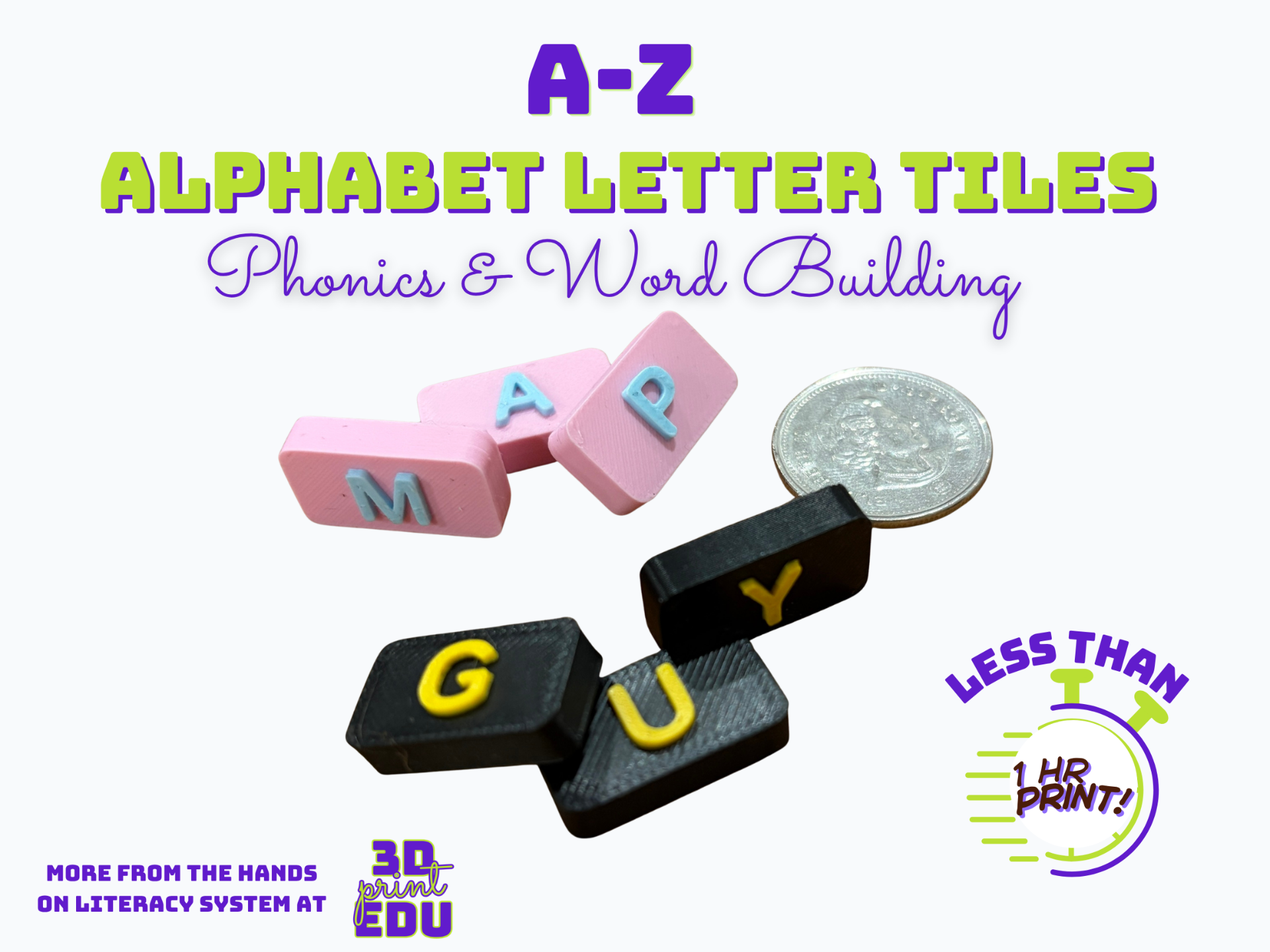 Alphabet Letter Tiles | Phonics & Word Building