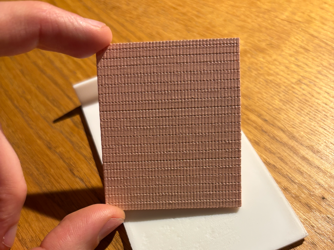 Tile wall scale model/diorama 1:100