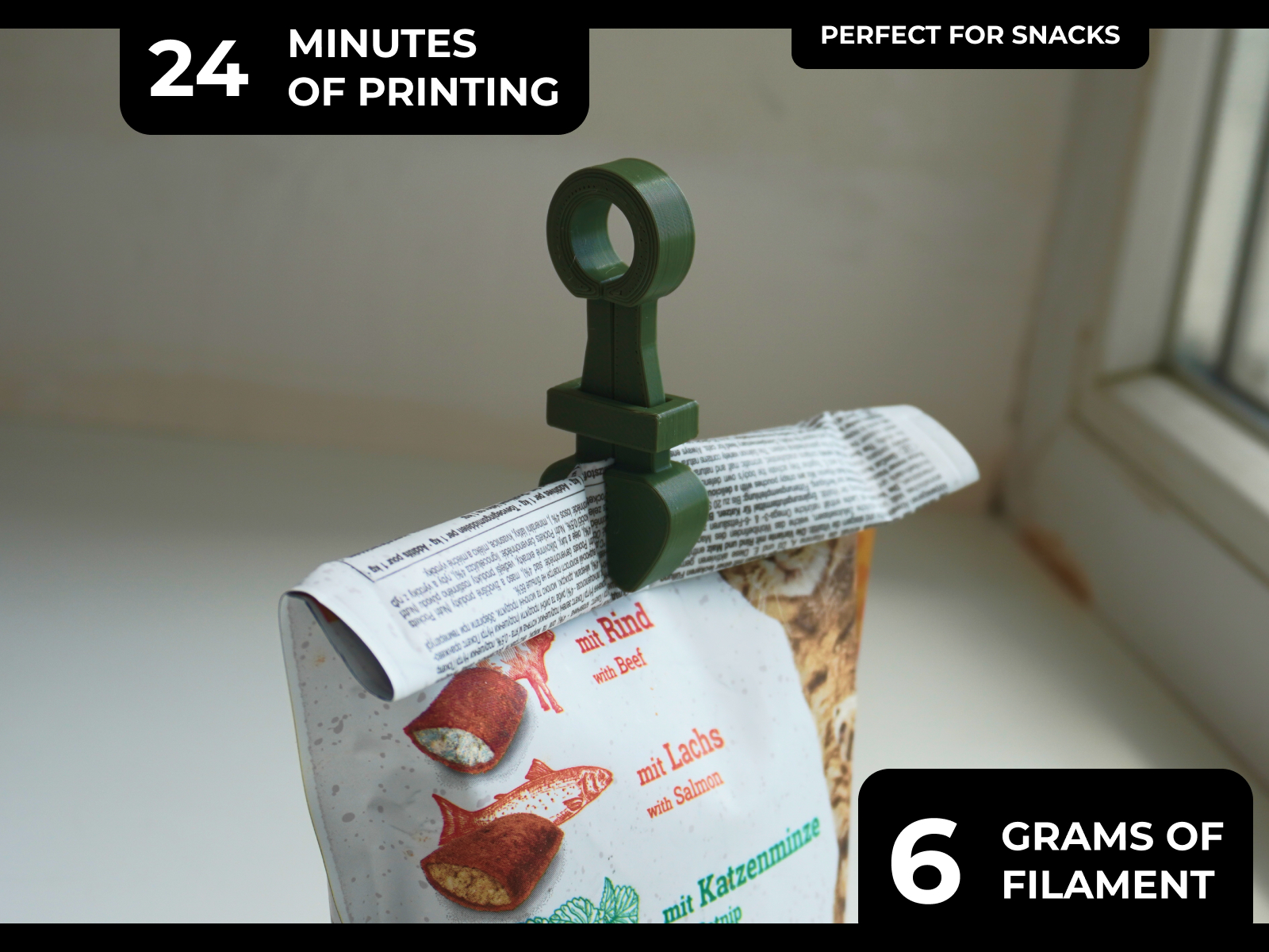 Clip-and-Hang Snack Bag Clip