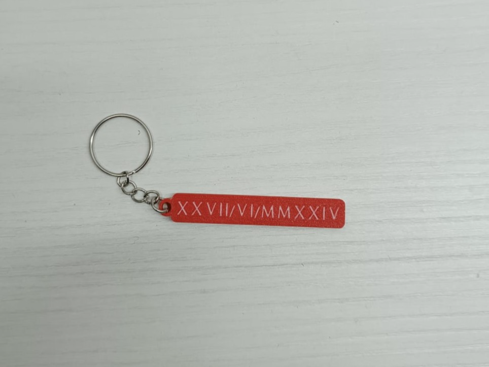 keychain Roman inscription