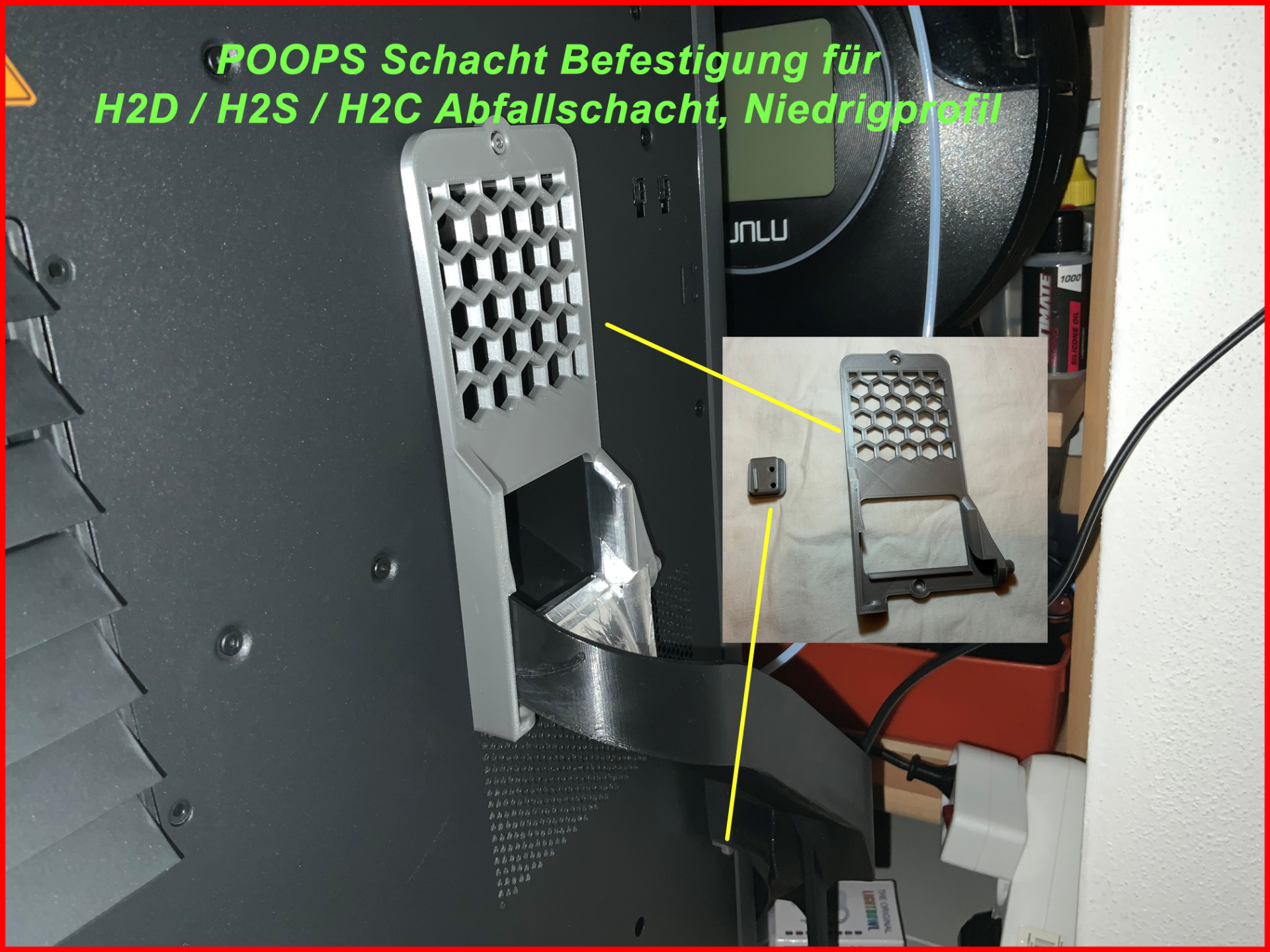 Abfallschacht (POOP) Befestigung H2 Rutsche