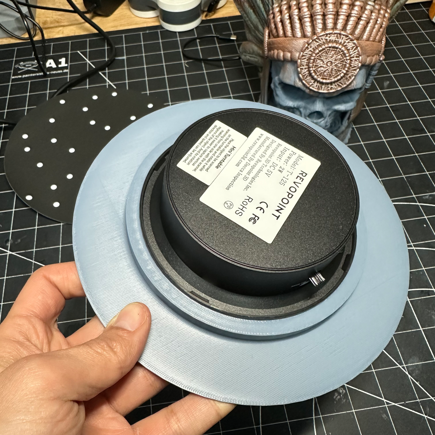 Revopoint rotating table 125mm to 200mm adapter