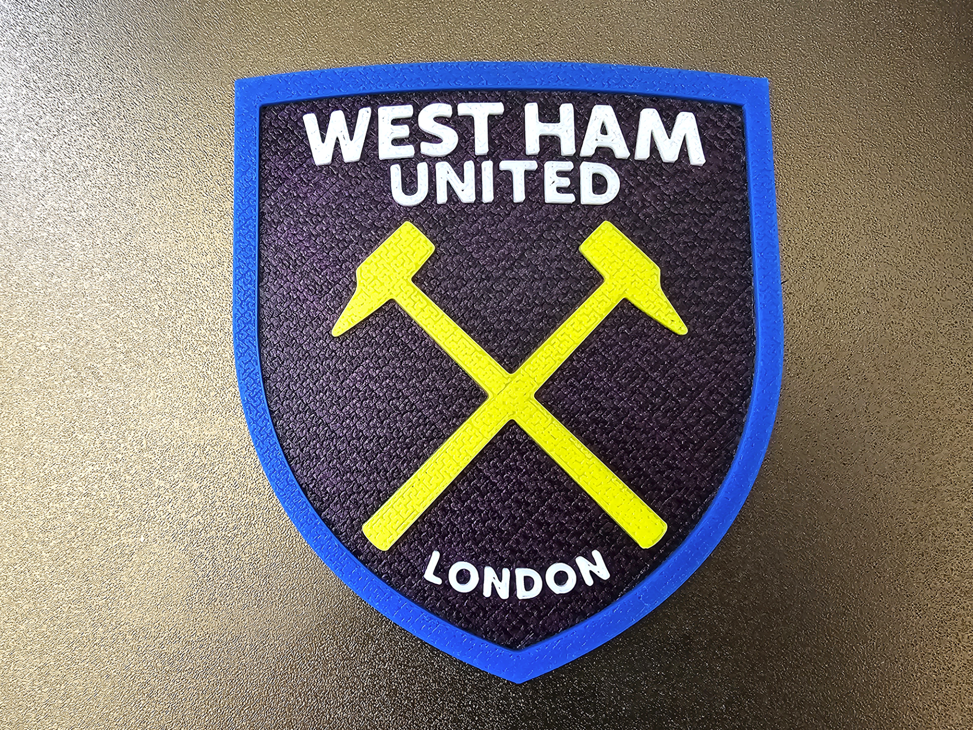 West Ham Team Plaque Hammers Sign