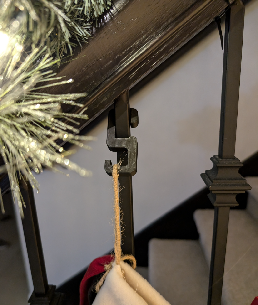 Stocking Hook For Iron Baluster