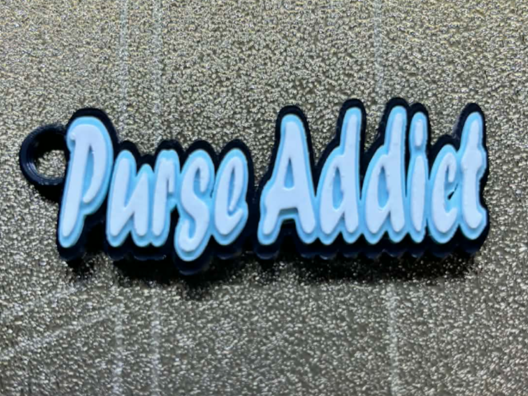 purse addict keychain