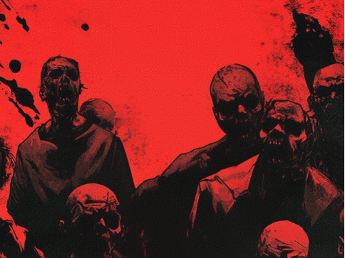 Zombie Red Horde Bookmark - 2 colorHueforge