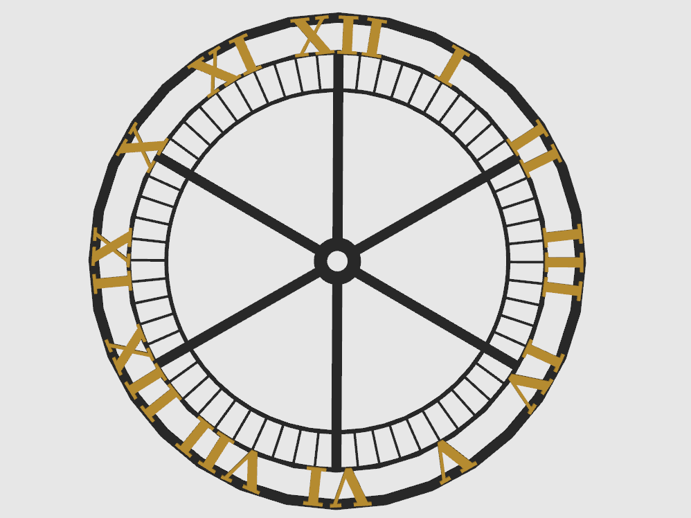 Clock face, 20cm Roman Numerals