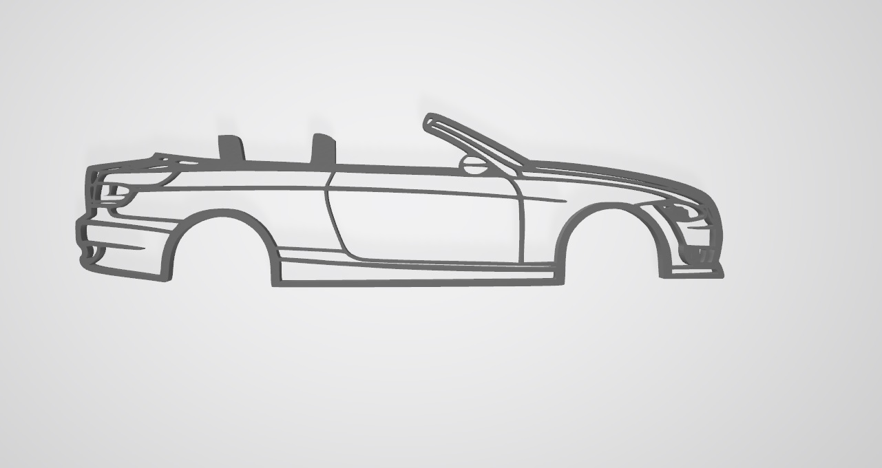 BMW E93 Cabrio Wallart Silhouette