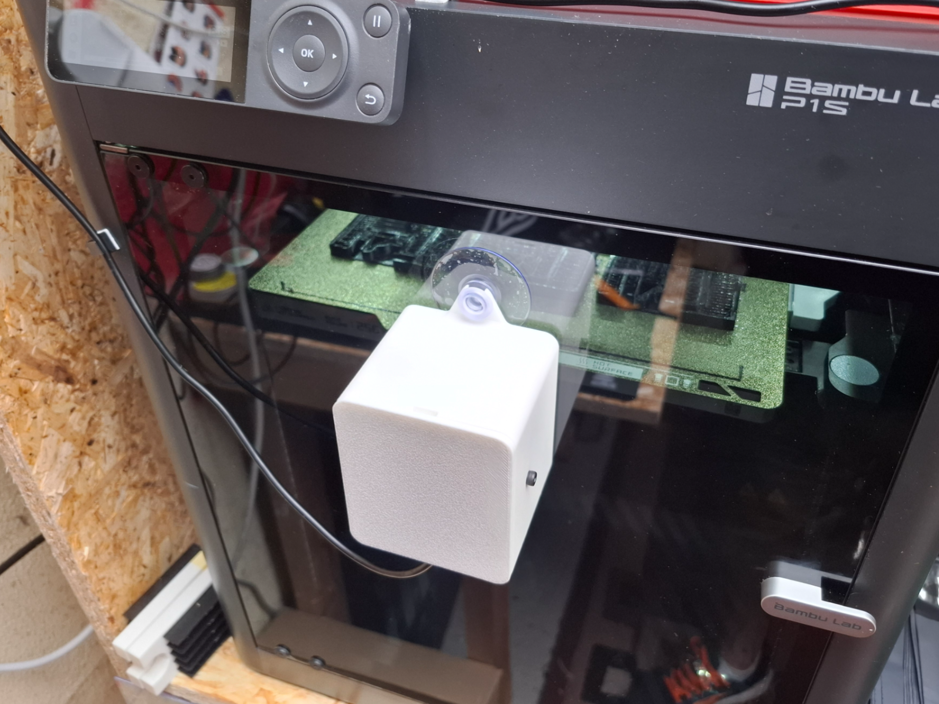 ESP32CAM Suction cup Door Mount for P1S, X1C & H2D