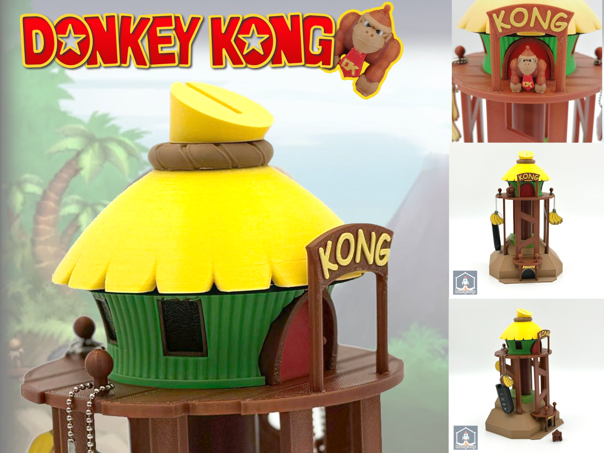 Donkey Kong Tree House Key Hanger & Piggy Bank