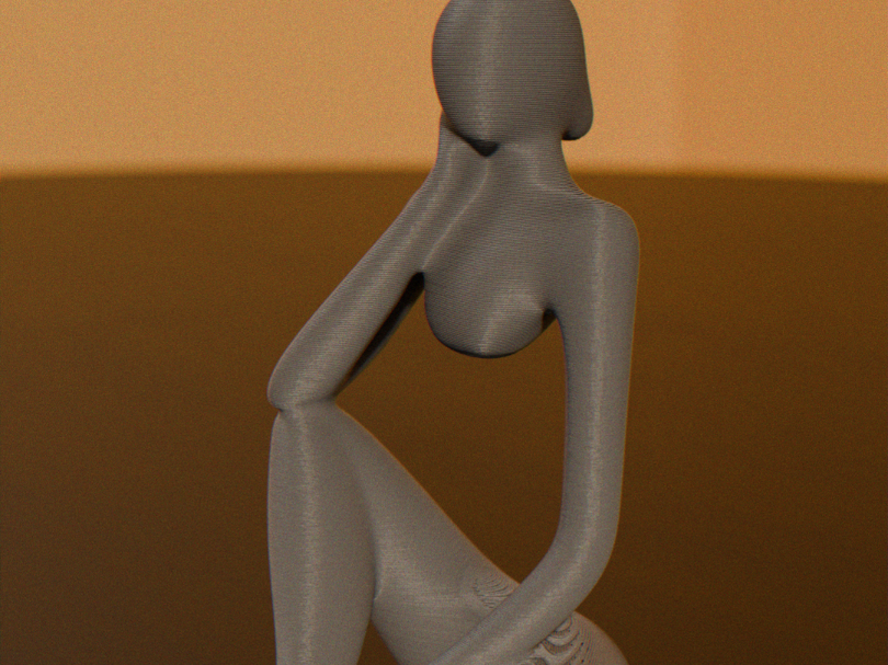 The Thinker’s Muse | Minimalist Sitting Lady