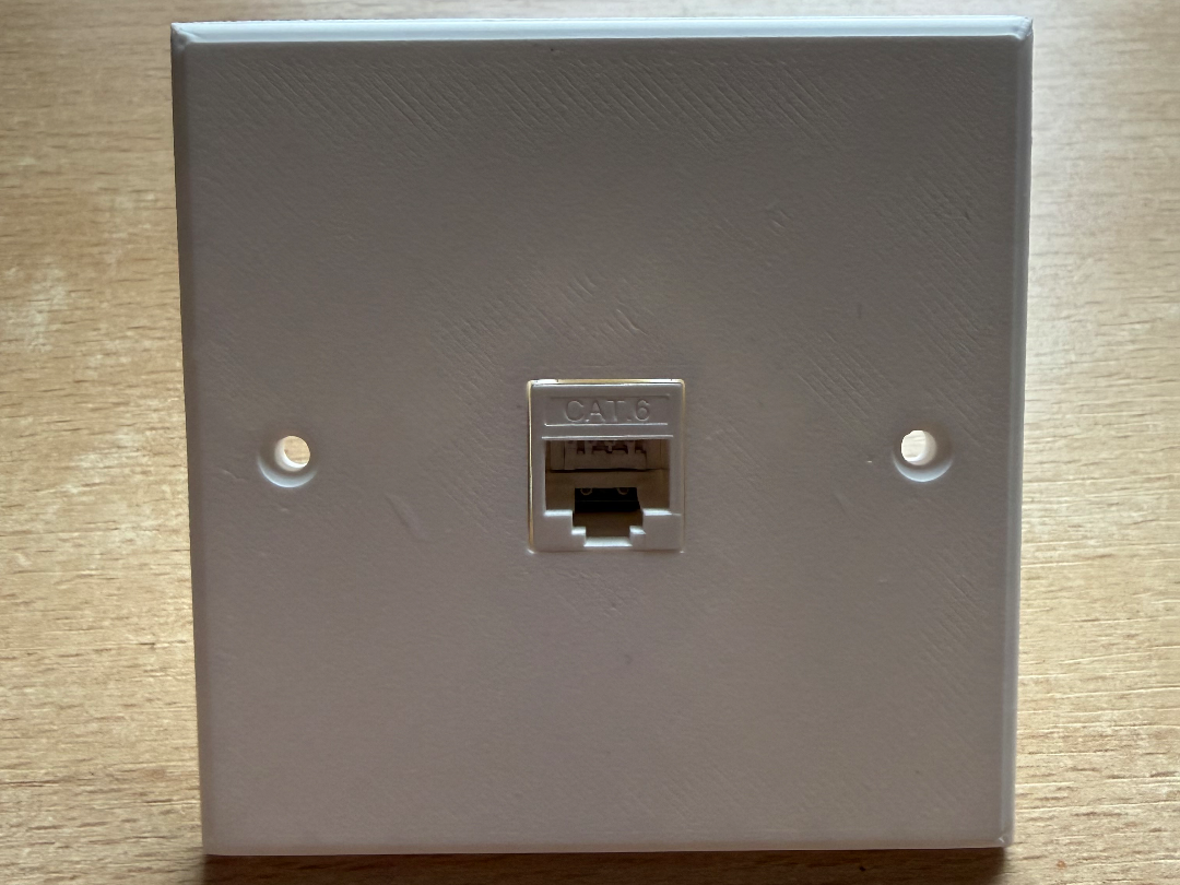 Wall Plate for 1 Keystone - 60mm European Wall Box