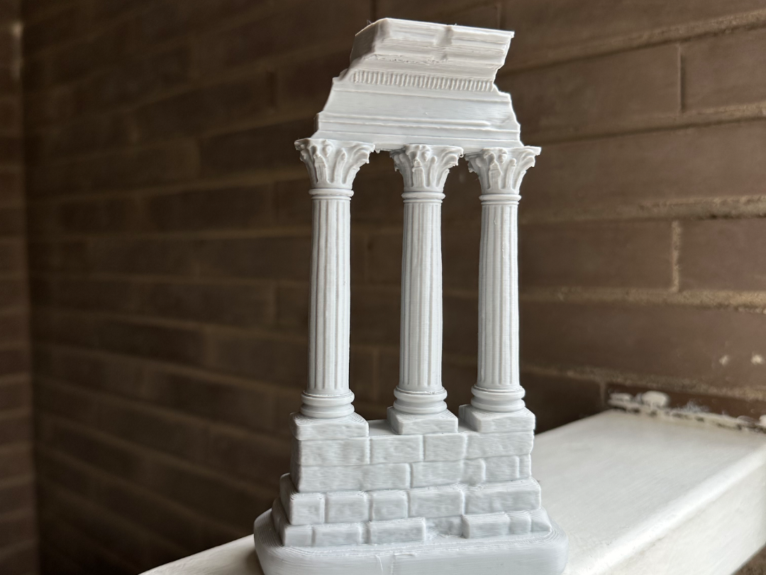 Faithful reproduction Temple Dioscuri Roman Forum