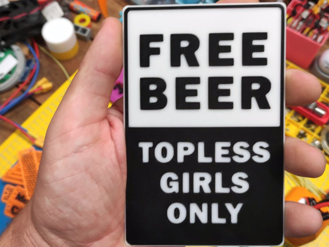 Free beer topless girl only