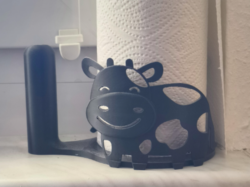 Paper towel holder cow