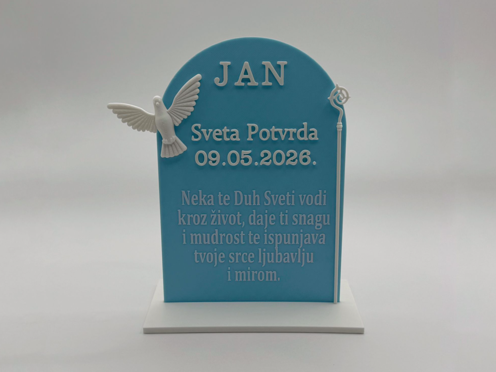 Personalized Confirmation Plaque with Name & Date