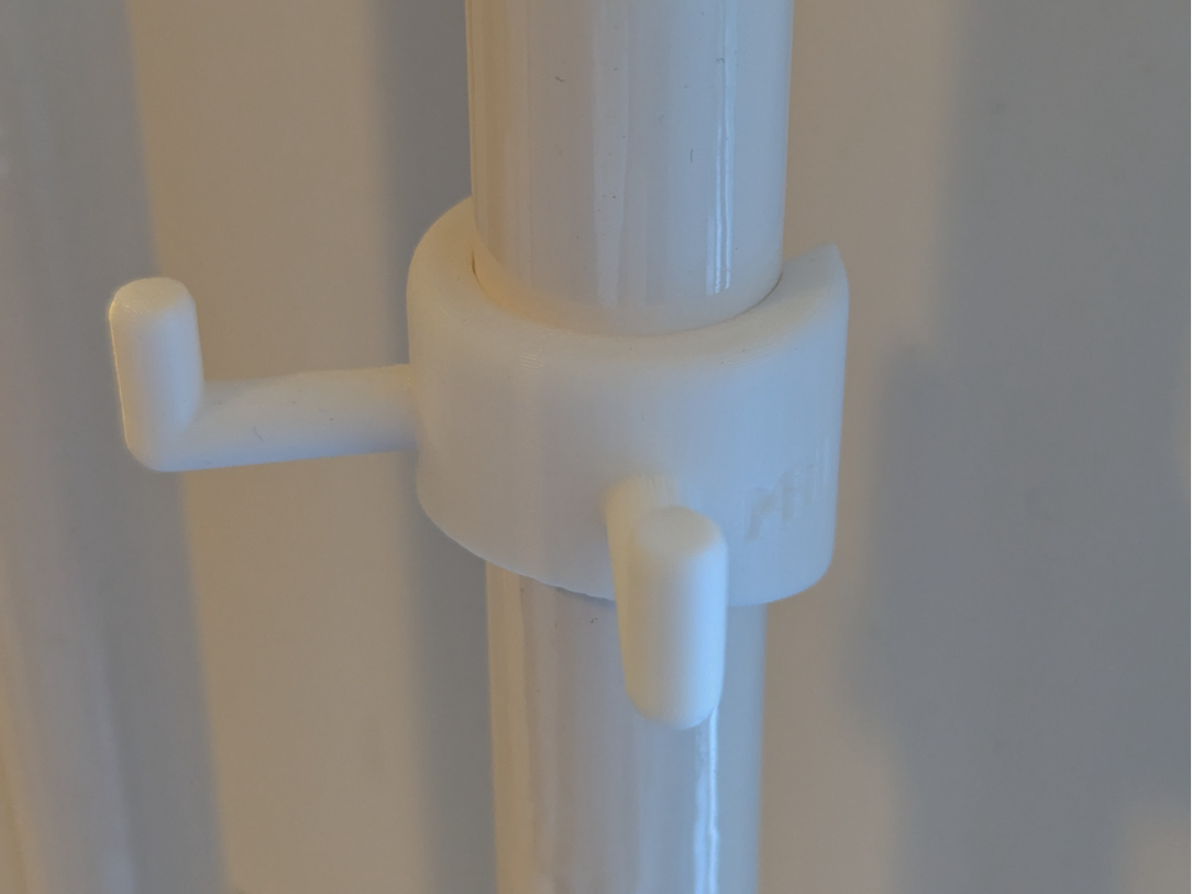 Pipe 21mm Clamp with 2 hooks