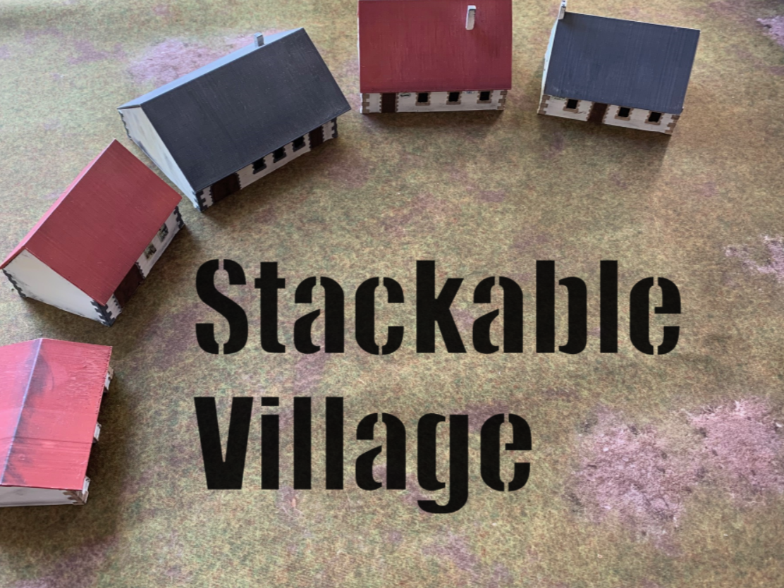 Stackable Village Flames of war terrain