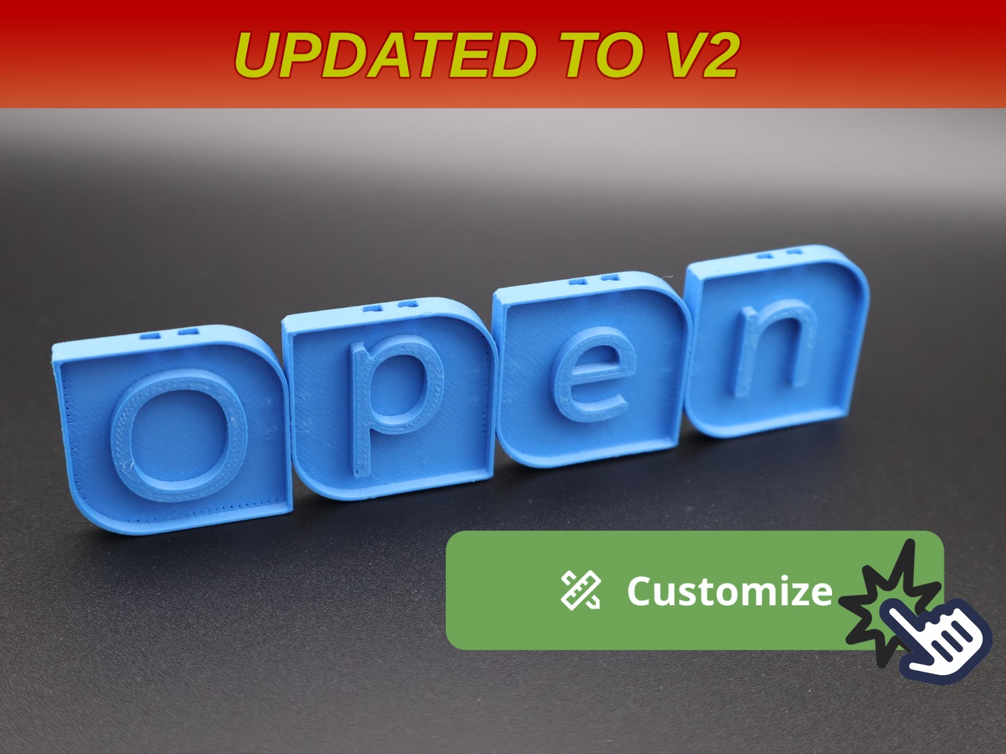 Parametric Connectable Text Sign (v2)