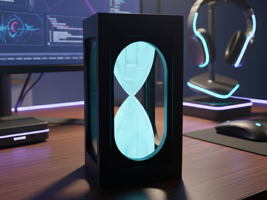 Modern Cyber Hourglass LED Desk Lamp