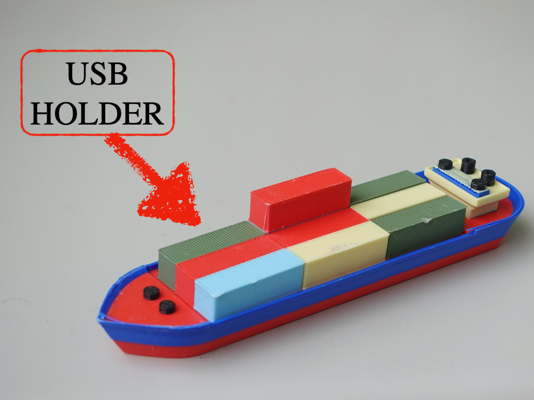 Floating Container Ship Toy — Stacking Game