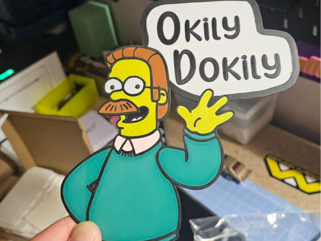 Okily Dokil Ned Flanders wall art