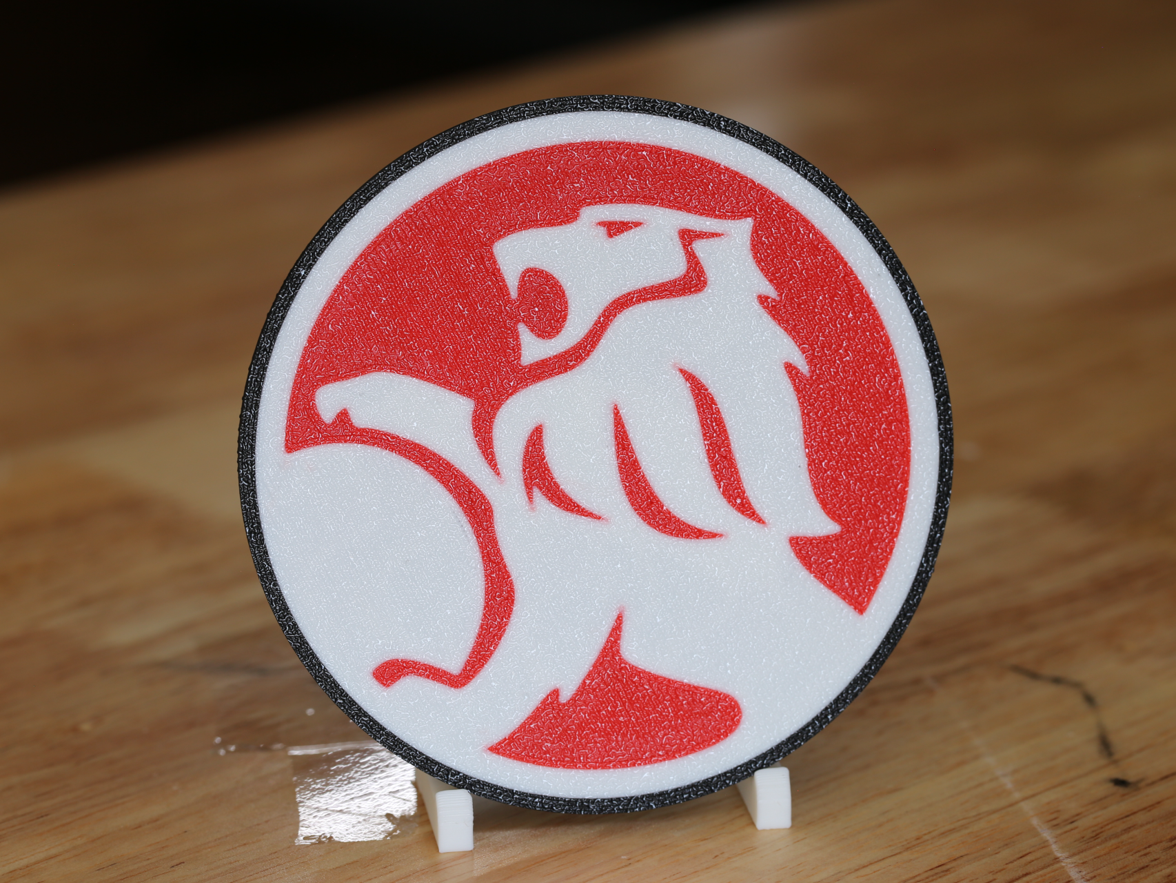 Holden Modern Red and White Logo Round Coaster