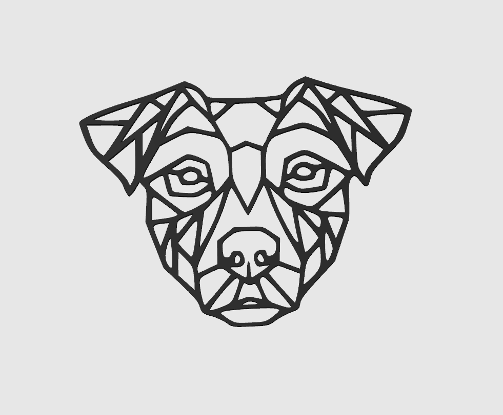 2D Low poly  Jack russel terrier