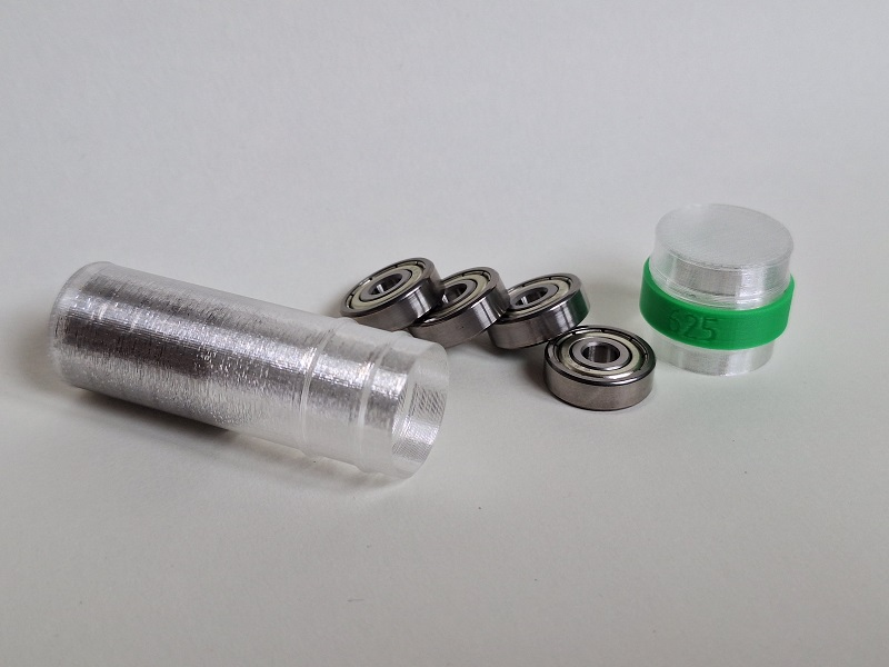 Bearing tube with ID ring for 625 bearings