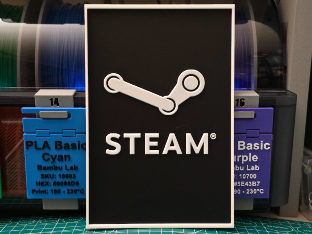 Steam Logo Poster - Hueforge Art