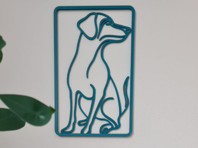 Pointer Dog Elegant Silhouette – 3D Wall Art