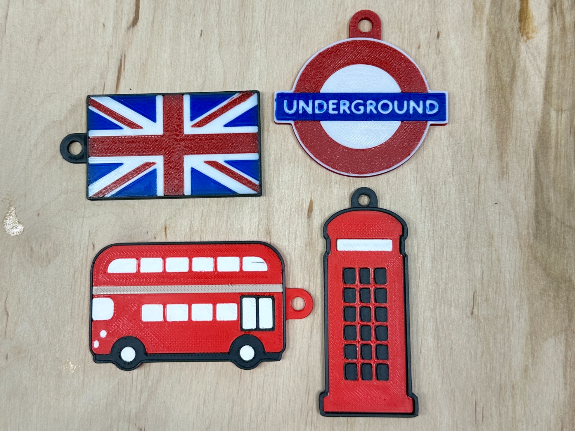 London Telephone Booth Keychain
