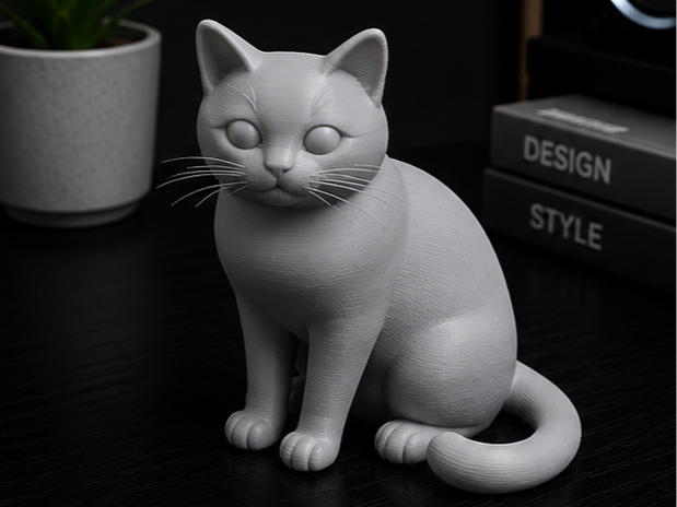 Animal - Cat | Minimalist Pet Display Model