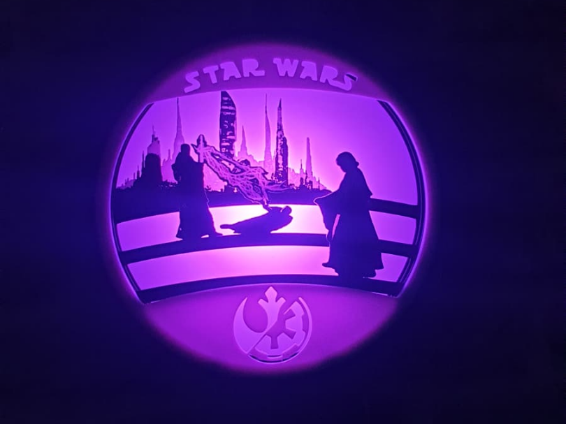 Star Wars Lampe Mace Windu vs Palpatine