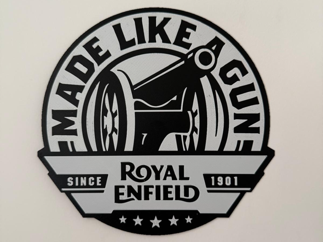Royal Enfield – Made Like a Gun Hueforge Wall Art