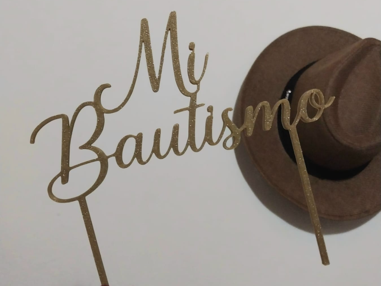 Topper de torta "Mi Bautismo"