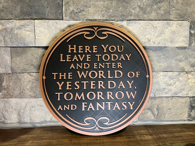 Walt Disney World Magic Kingdom Entrance Plaque