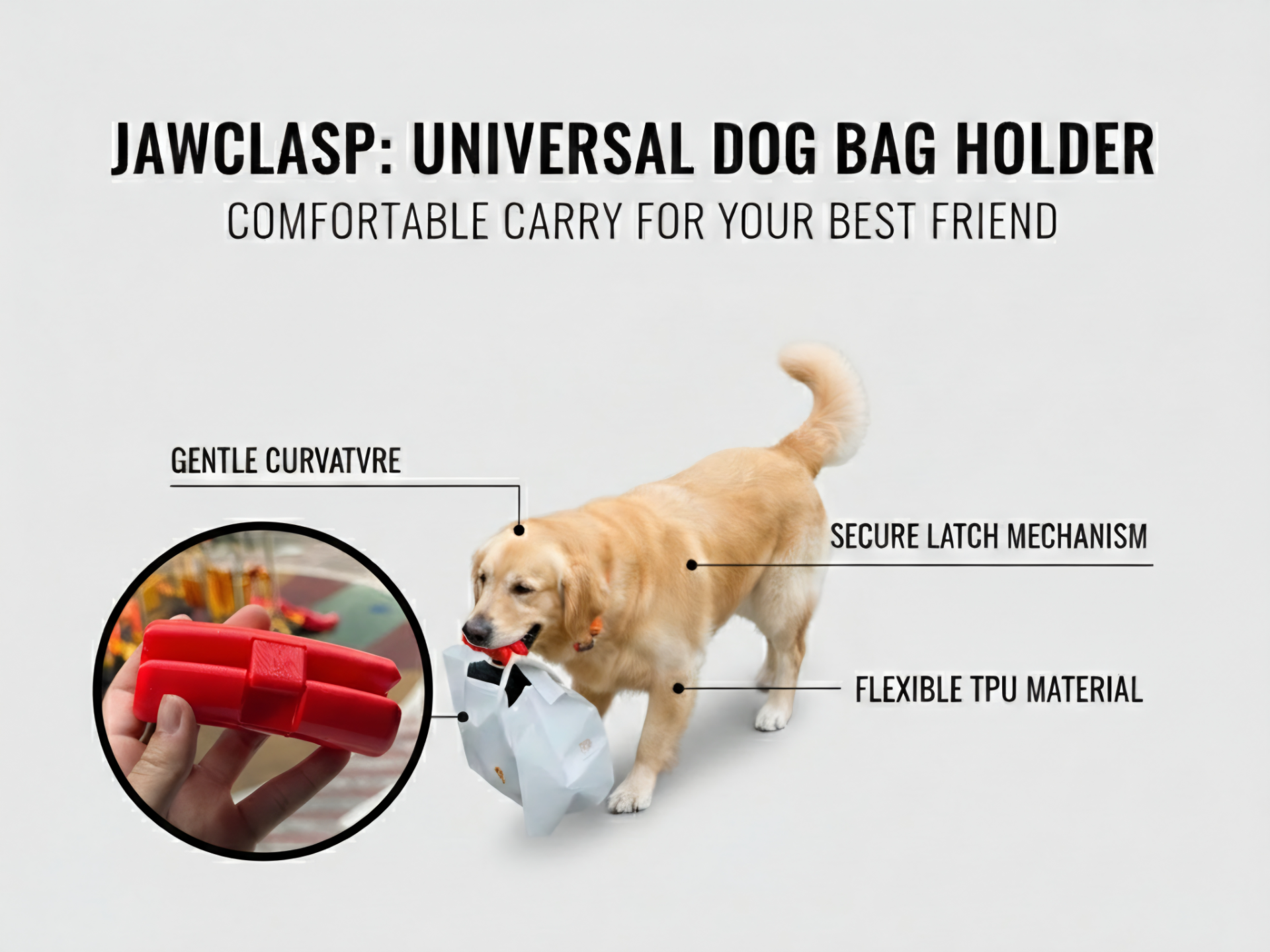 JawClasp- Universal bag holder for Dogs