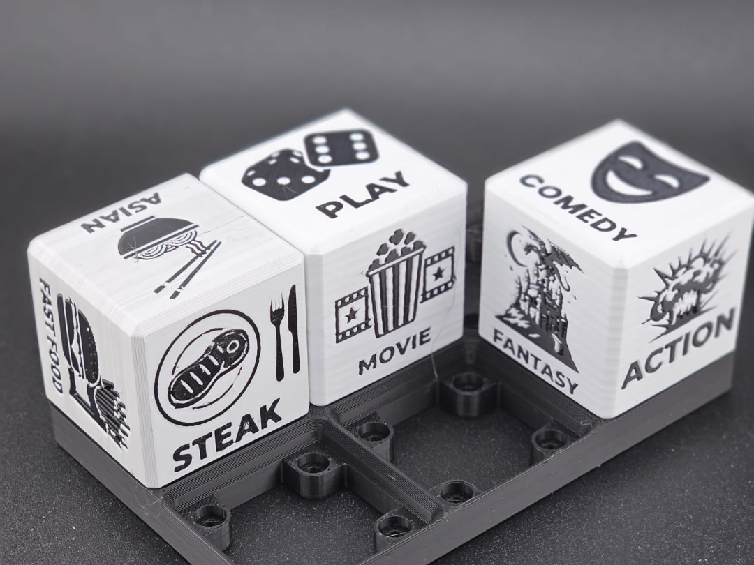 Gridfinity Date Night Decision Dice (3x)