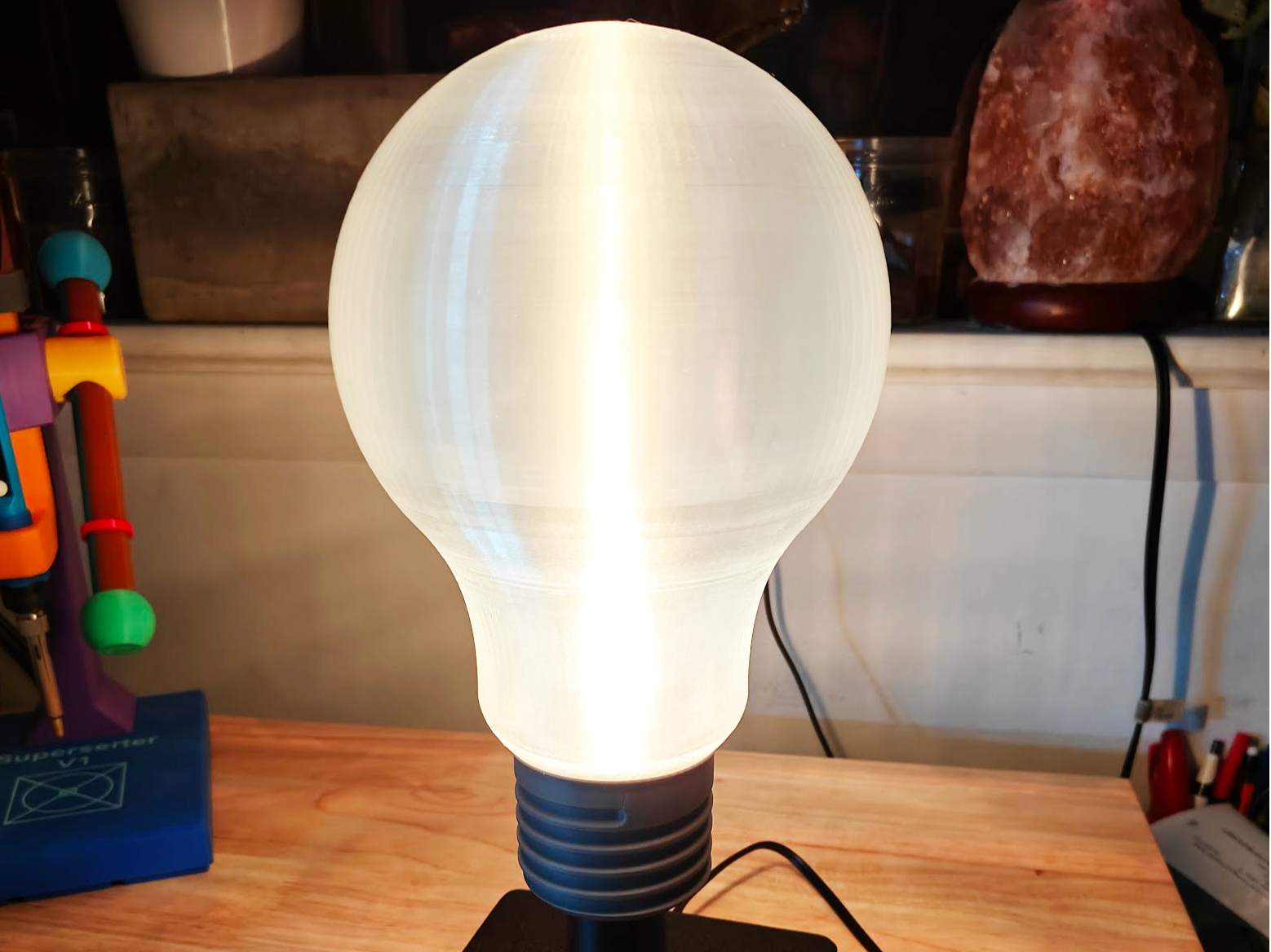 GIANT Light Bulb Desk/Table Lamp