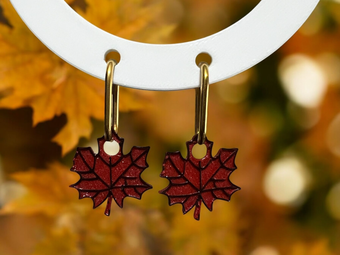 Pendientes charms hojas