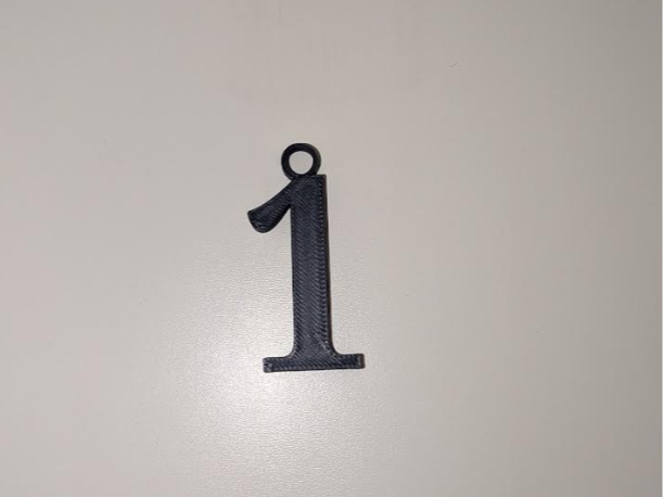Number 1 Keychain
