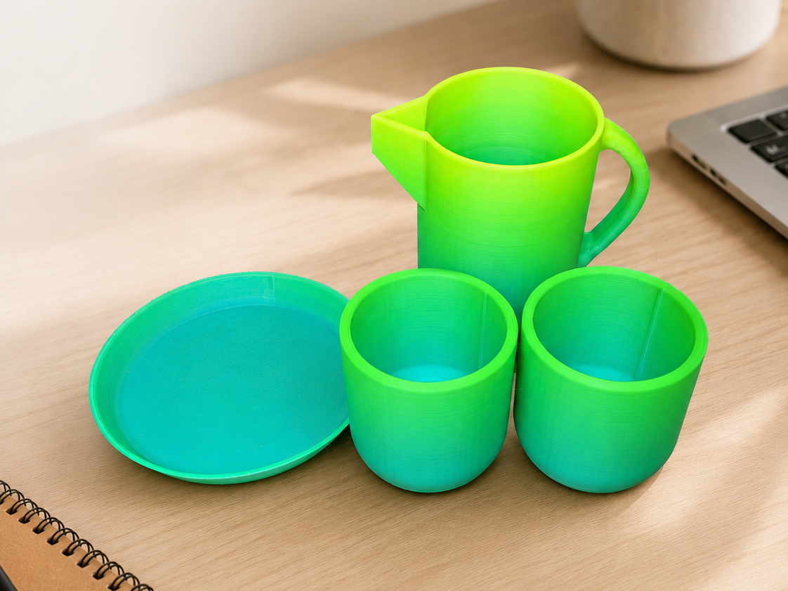 Toy Cups, Plate and Pitcher