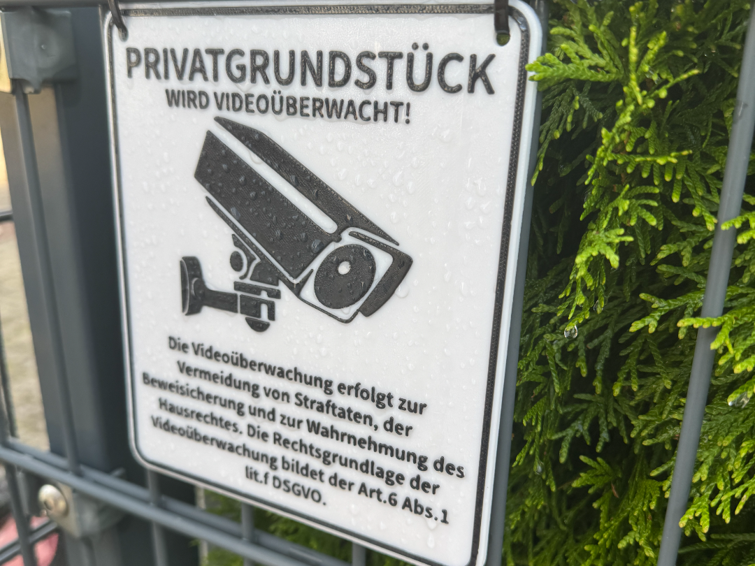 Kameraschild Privatgrundstück