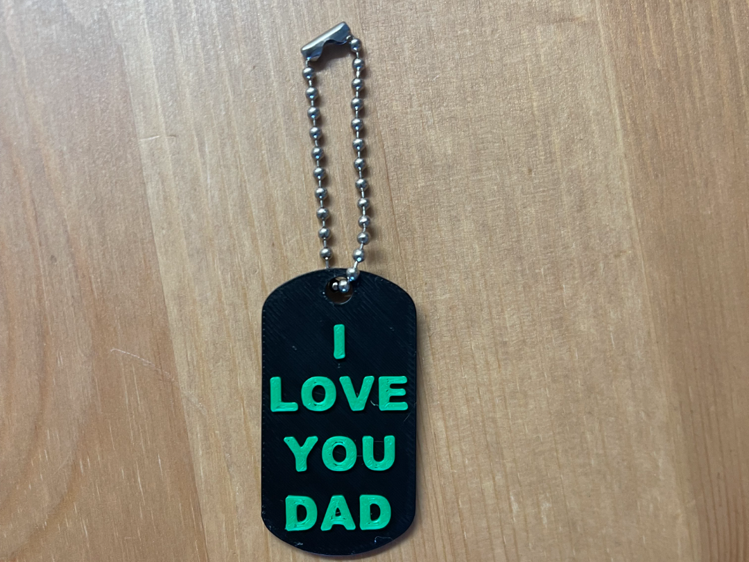 i love you dad dog tag