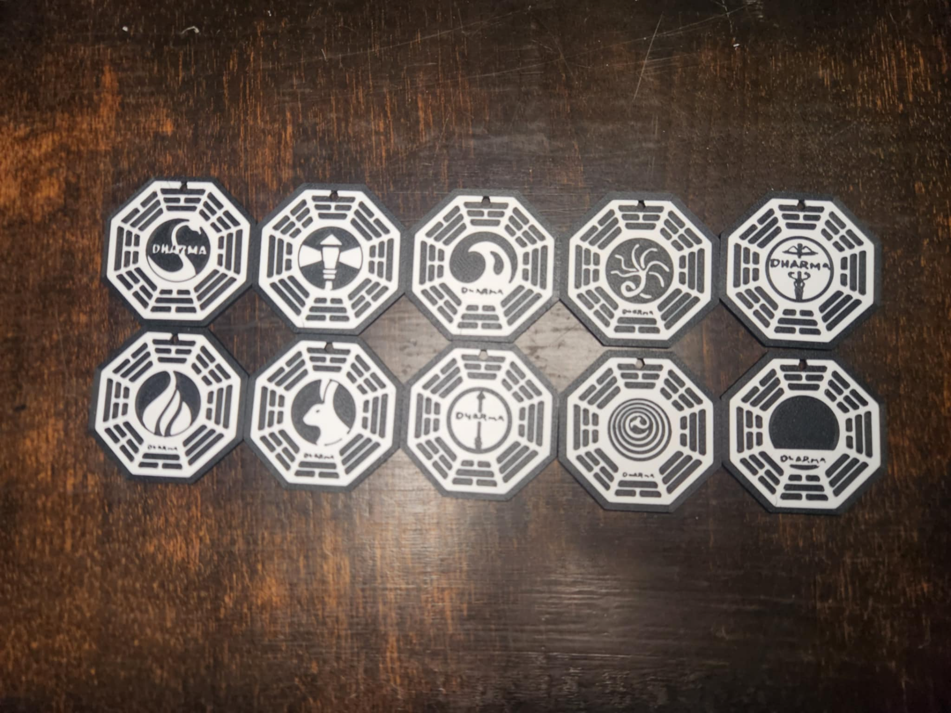 Lost Dharma Stations Keychains
