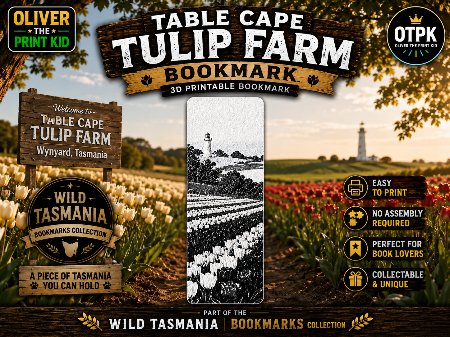 Table Cape Tulip Farm Bookmark