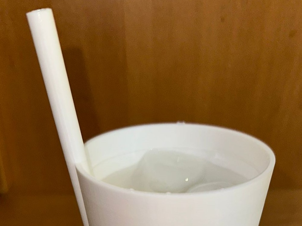 Cup with straw